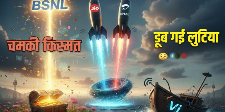BSNL की ‘चमकी किस्मत’ लेकिन Vi की ‘डूब गई लुटिया’, Jio-Airtel का ऐसा हुआ हाल
