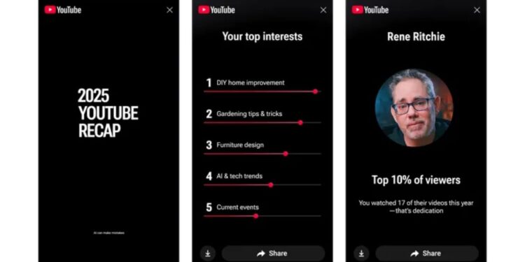 YouTube का Recap 2025 फीचर लॉन्च, एक क्लिक में देख सकेंगे सालभर के अपने फेवरेट वीडियो