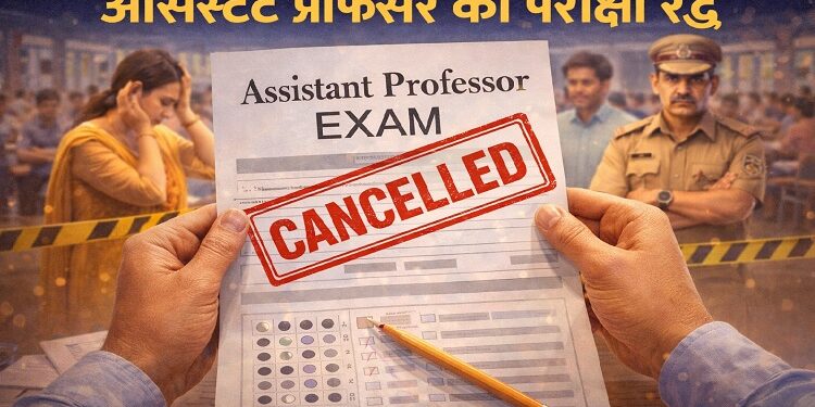 Assistant Professor exam cancelled