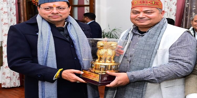 Union Minister of State Dr. Raj Bhushan Chaudhary met CM Dhami