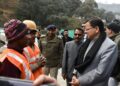 CM Dhami inspected the Kainchi Dham bypass.