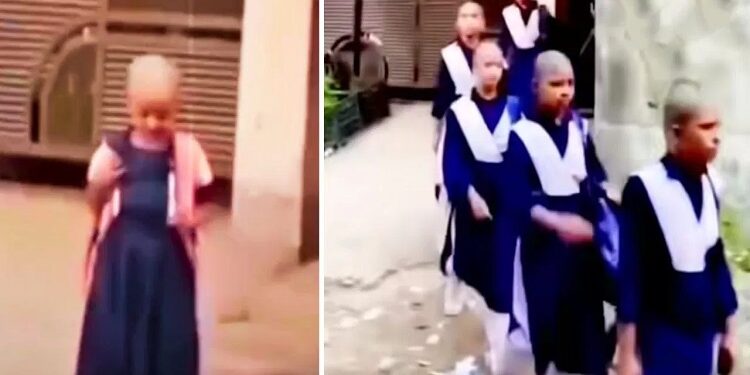 The entire school shaved their heads for a student suffering from cancer.