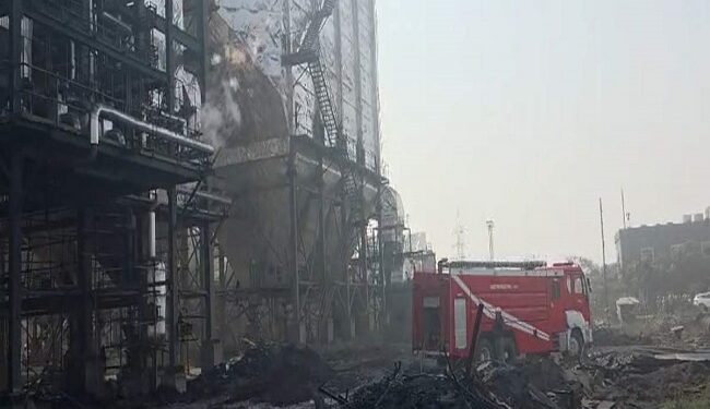 Explosion at steel plant