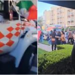 A speeding truck rammed into an anti-Khamenei rally.