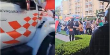 A speeding truck rammed into an anti-Khamenei rally.