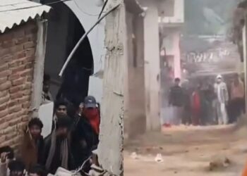 Violence erupted after mosque was vandalized.