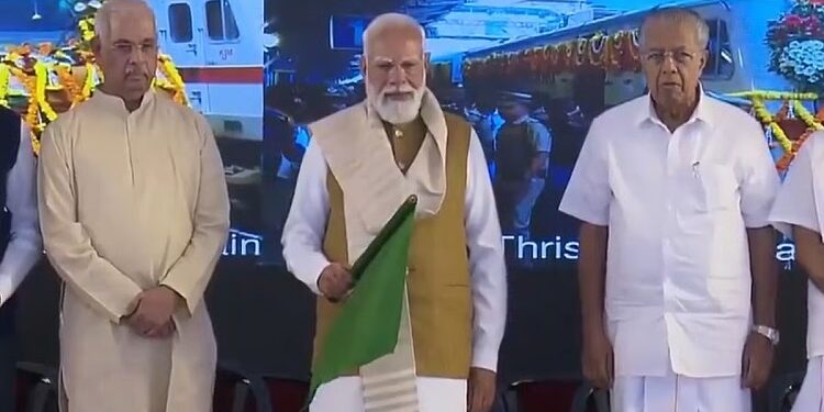 PM Modi flags off 4 trains in Kerala