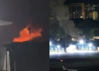 US bombs Venezuelan military base