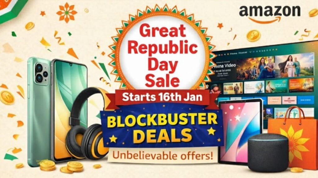 Amazon Great Republic Day Sale 2026: 16 जनवरी से शुरू होगी सेल, ब्लॉकबस्टर डील्स बचाएंगी पैसे