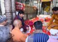 CM Yogi and Nitin Nabin visited Banke Bihari temple.