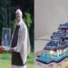 CM Yogi presented a pink enamelled replica of the Shri Ram Temple to PM Modi.