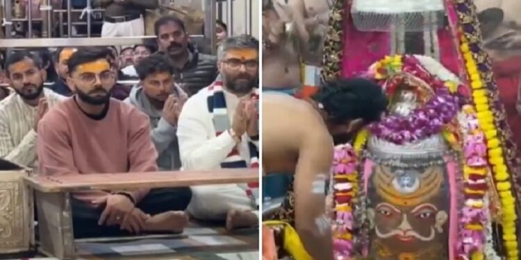 Virat Kohli and Kuldeep Yadav visited Mahakal temple.