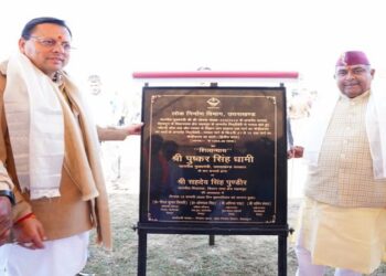 CM Dhami laid the foundation stone for the second phase of road widening in Sahaspur