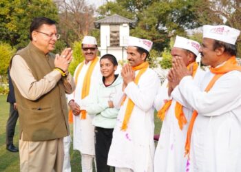 Holiyas wished CM Dhami a Happy Holi