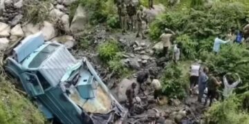 CRPF vehicle falls into river near Srinagar
