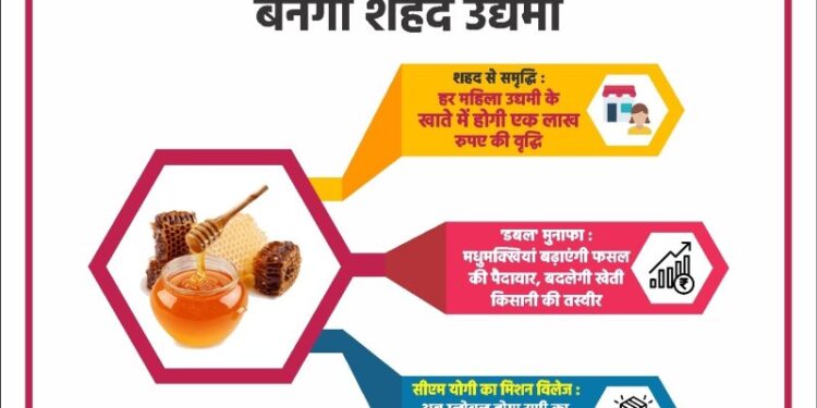 One lakh rural women will become honey entrepreneurs.