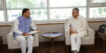 CM Dhami met Union Minister Ashwini Vaishnav
