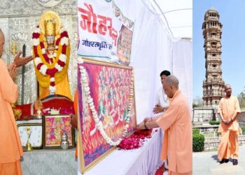 CM Yogi offered prayers at Kalika Mata Temple