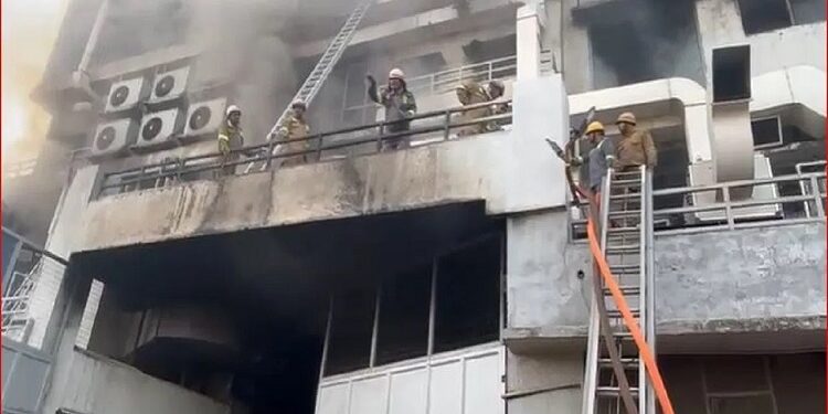 Fire breaks out in an electricity meter manufacturing factory