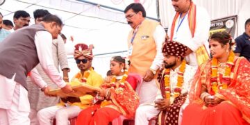 CM Vishnudev Sai blessed 13 newlyweds.