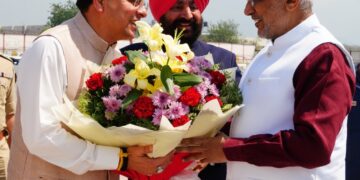 CP Radhakrishnan was welcomed by CM Dhami and the Governor