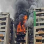 A massive fire broke out in Gaur Green Society in Ghaziabad.