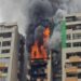 A massive fire broke out in Gaur Green Society in Ghaziabad.