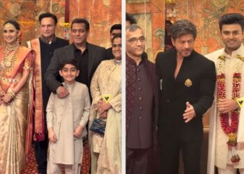 Salman Khan and Shahrukh Khan attended Rajat Sharma's daughter's wedding