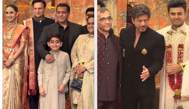 Salman Khan and Shahrukh Khan attended Rajat Sharma's daughter's wedding