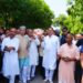 A huge crowd gathered to bid farewell to former Chief Minister Khanduri.