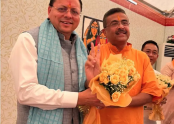 CM Dhami attended the swearing-in ceremony of Shubhendu Adhikari