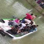 A bus full of labourers fell into a canal in Kanpur.
