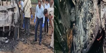 Former BJP district panchayat vice president burnt alive in car