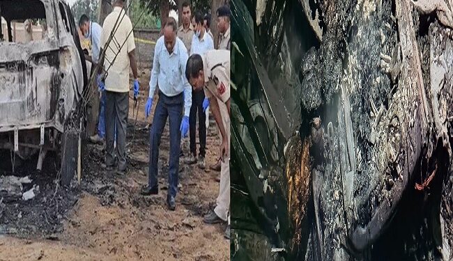 Former BJP district panchayat vice president burnt alive in car