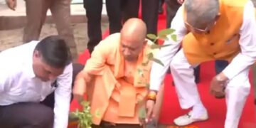 CM Yogi planted a mango tree at his residence.