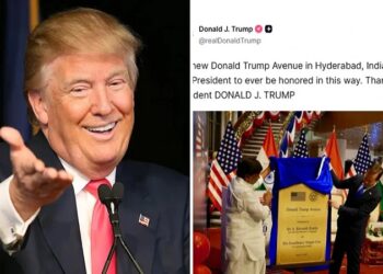 Road named after Trump in Hyderabad