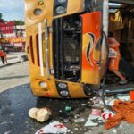 Haridwar: Bus full of devotees overturns