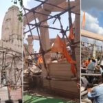 The roof of the Maruti temple collapsed.