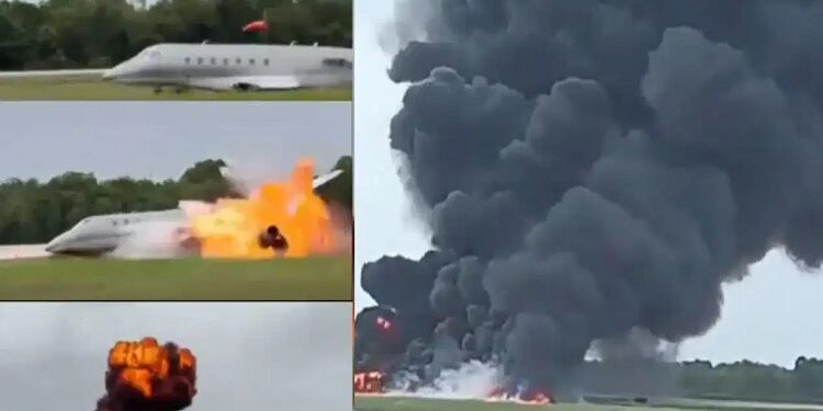 Private plane crashes during take-off