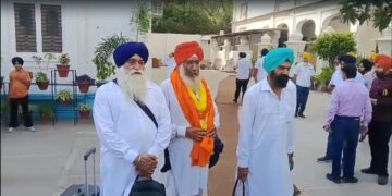 A group left for Pakistan on the martyrdom day of Guru Arjan Dev Ji.