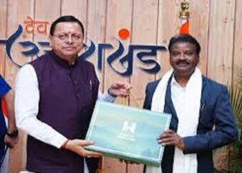 A delegation of journalists from Chhattisgarh met CM Dhami.