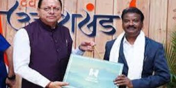 A delegation of journalists from Chhattisgarh met CM Dhami.