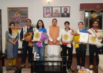 CM Dhami extended best wishes to the female boxers.