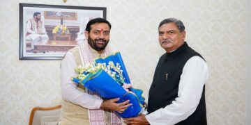 Zakir Hussain met CM Nayab Saini.
