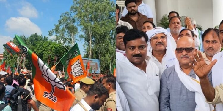 BJP marches towards Congress office