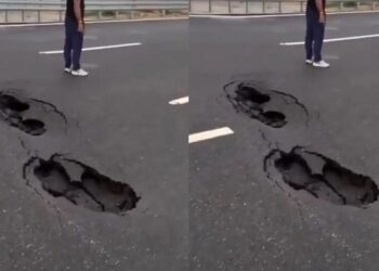 Pothole on Delhi-Dehradun Expressway