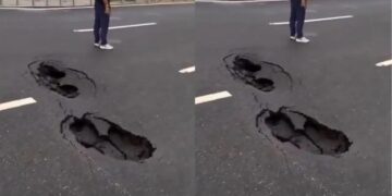 Pothole on Delhi-Dehradun Expressway