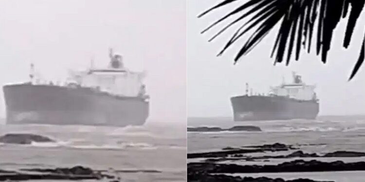 Rain wreaks havoc! Foreign ship stranded at sea