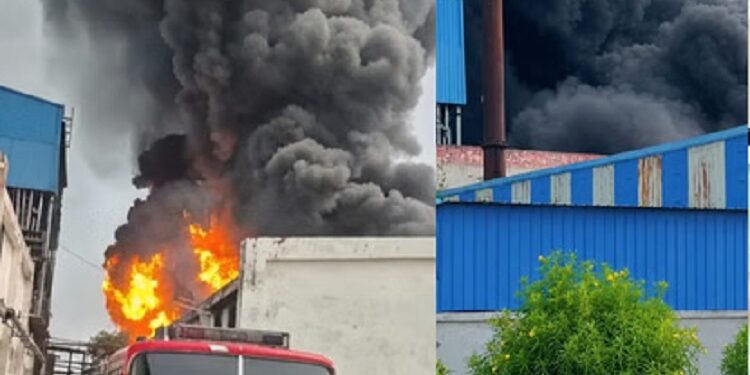 A massive fire broke out at Satish Gupta's factory.