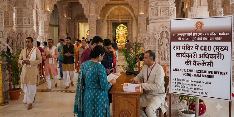 Applications are open for CEO recruitment at Ram Mandir.